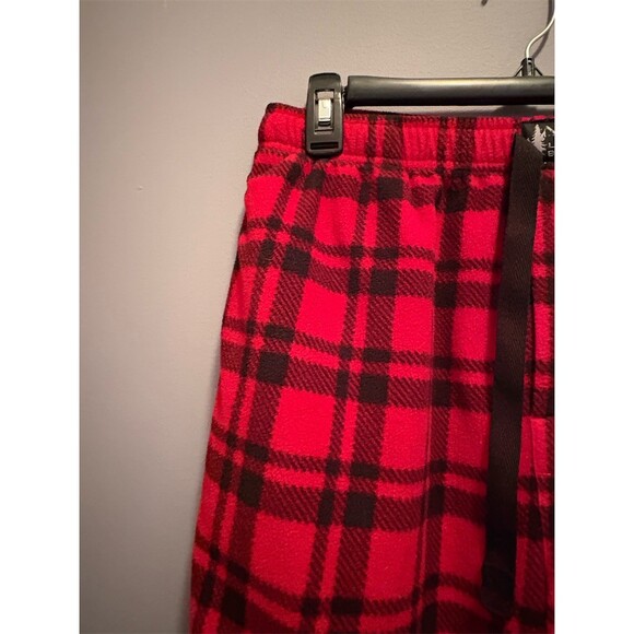 Lucky Brand Men's Flannel Pajama Pants Red/Black Plaid Size L Drawstring - Picture 3 of 6
